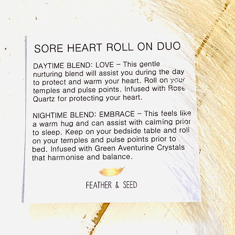 Sore Heart Roll on Duo Pack - Feather & Seed